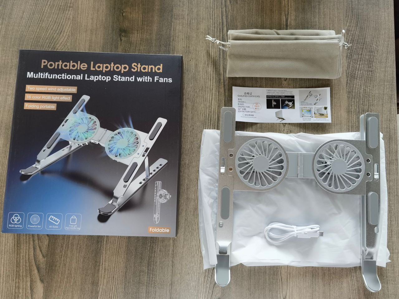 Soporte con ventilador para laptop
